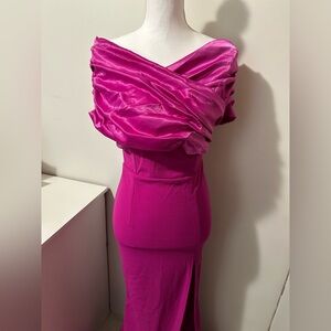 Long magenta dress